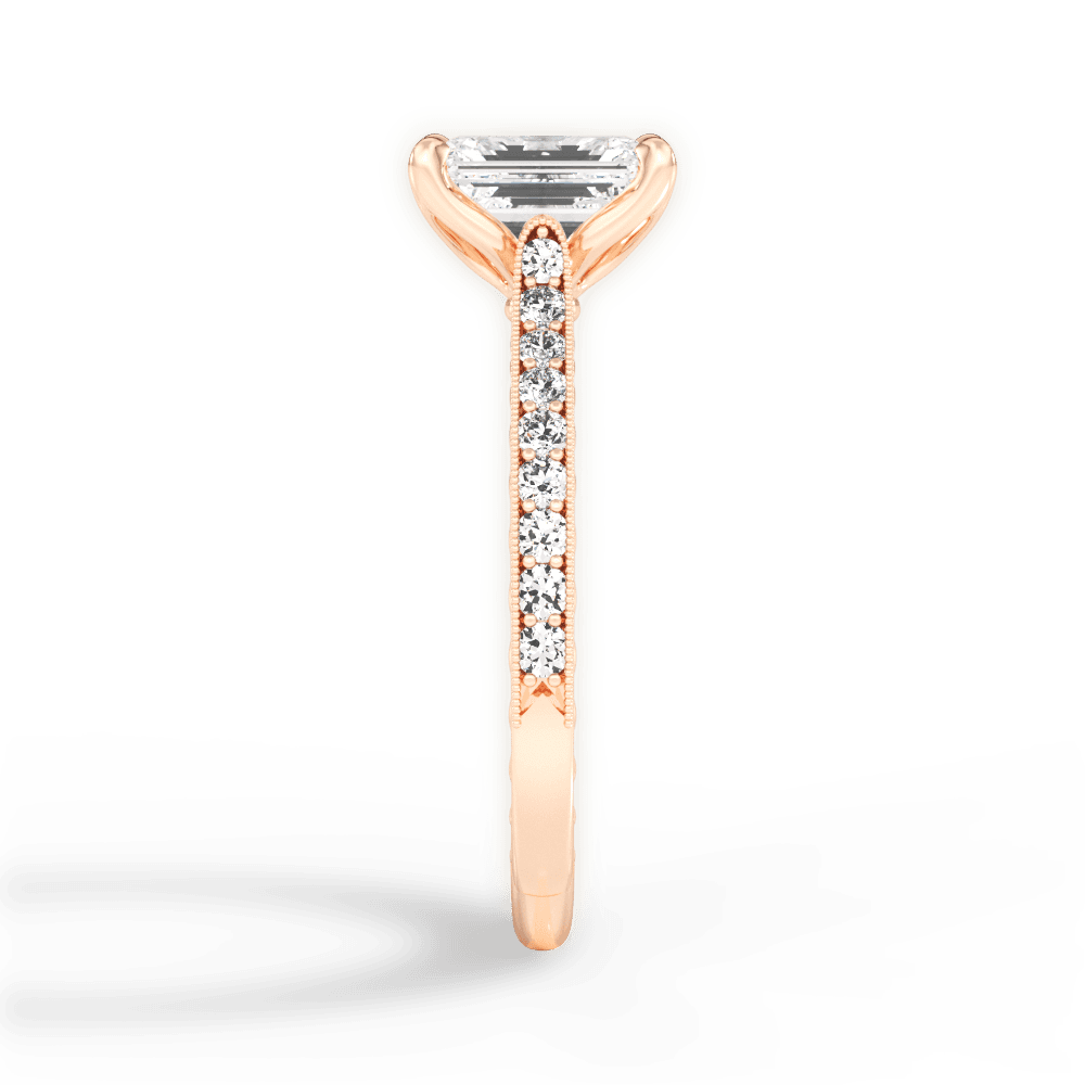14kt Rose Gold/18kt Rose Gold/emerald/perspective