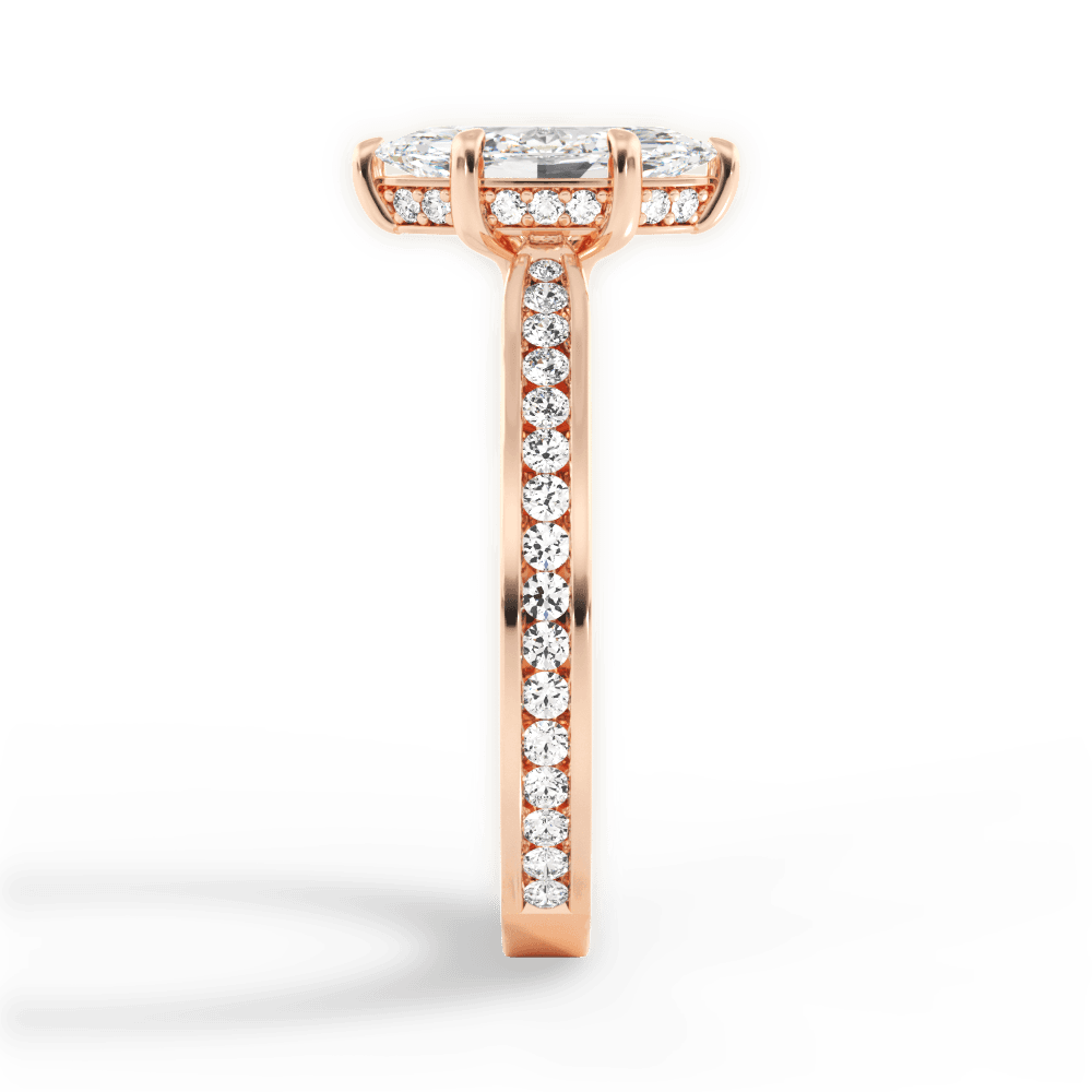 14kt Rose Gold/18kt Rose Gold/marquise/perspective