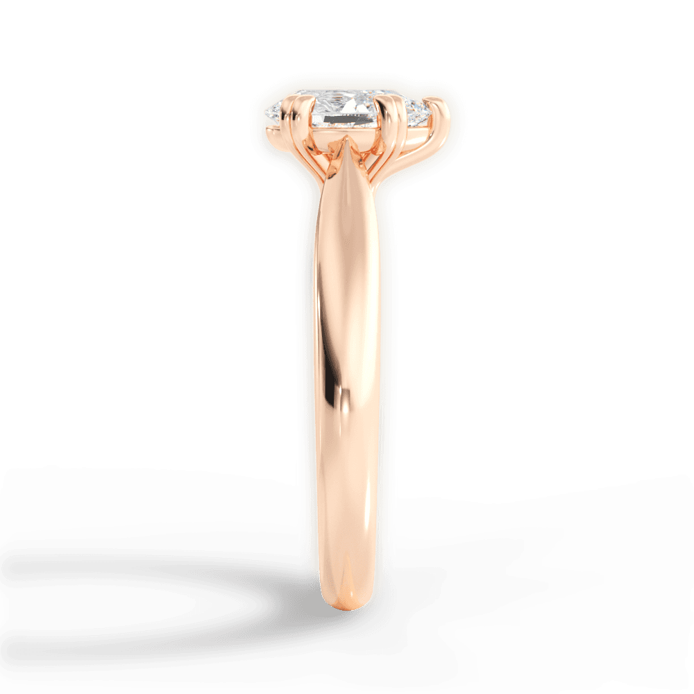 14kt Rose Gold/18kt Rose Gold/pear/perspective