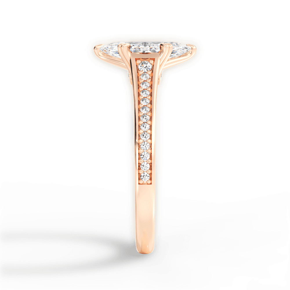 14kt Rose Gold/18kt Rose Gold/marquise/perspective