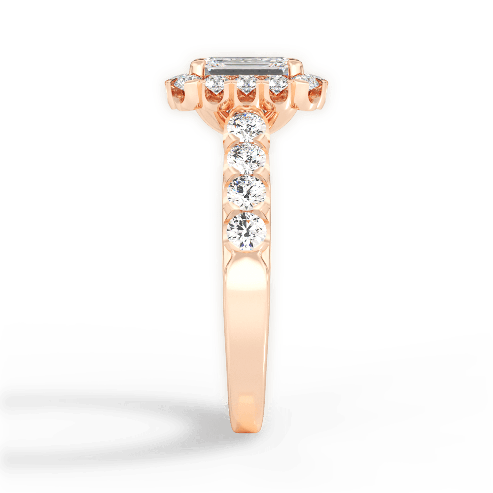 14kt Rose Gold/18kt Rose Gold/emerald/perspective