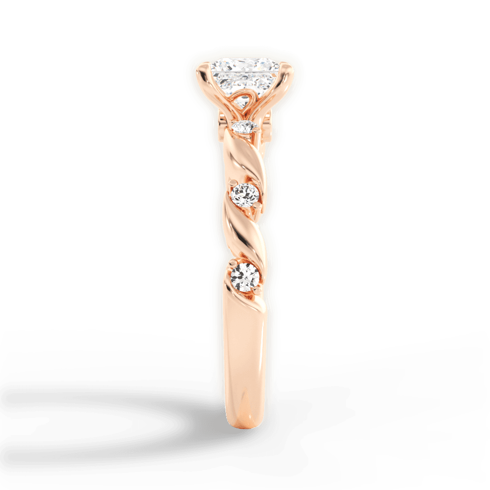 14kt Rose Gold/18kt Rose Gold/princess/perspective