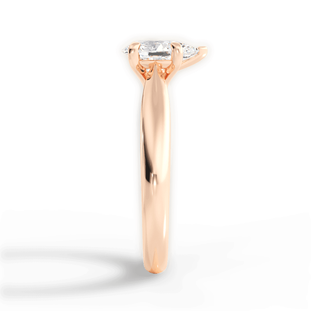 14kt Rose Gold/18kt Rose Gold/pear/perspective