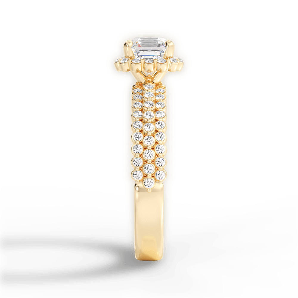 14kt Yellow Gold/18kt Yellow Gold/asscher/perspective