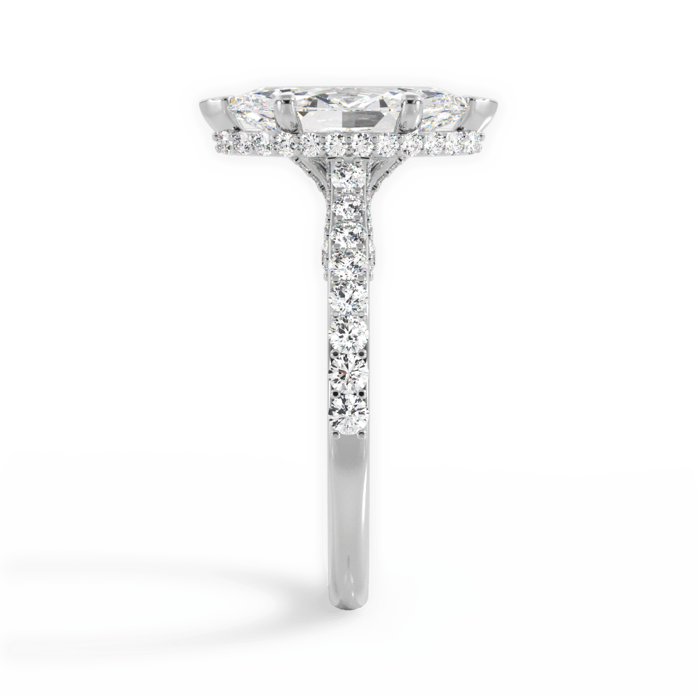 14kt White Gold/18kt White Gold/Platinum/marquise/perspective