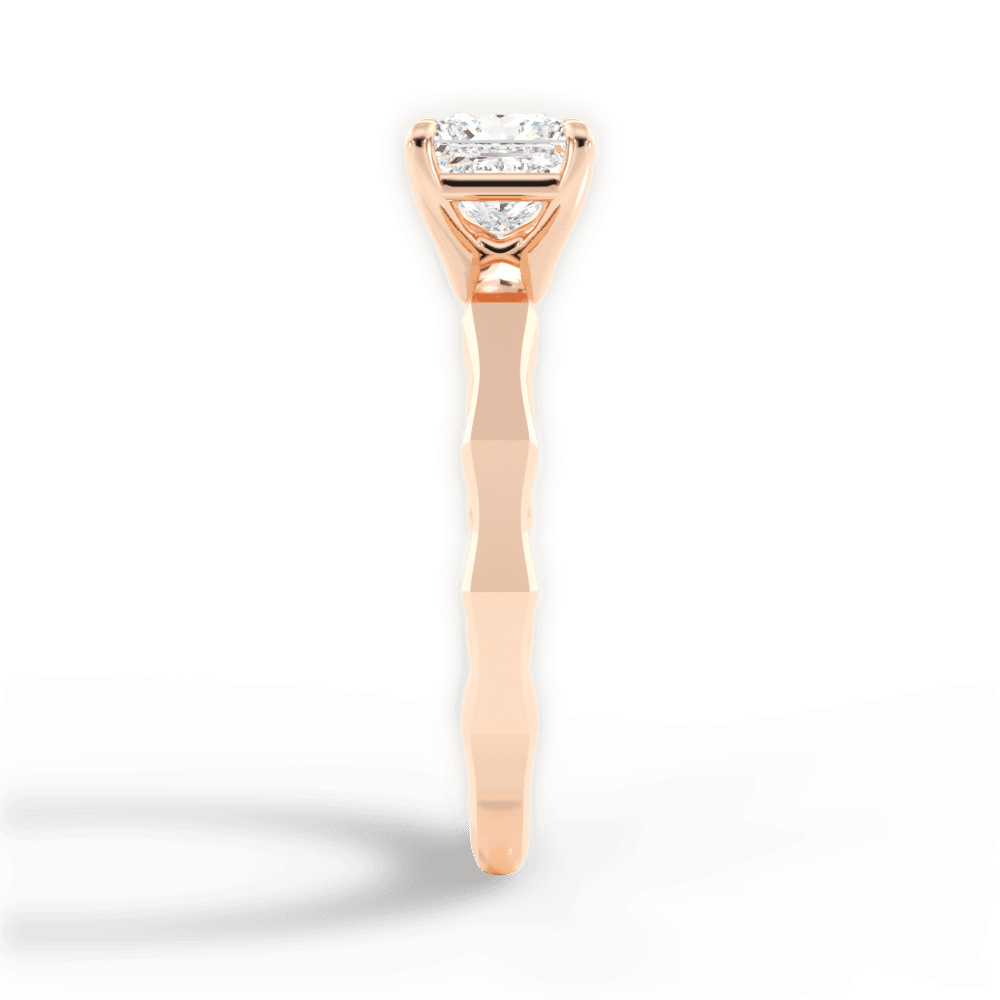 14kt Rose Gold/18kt Rose Gold/princess/perspective