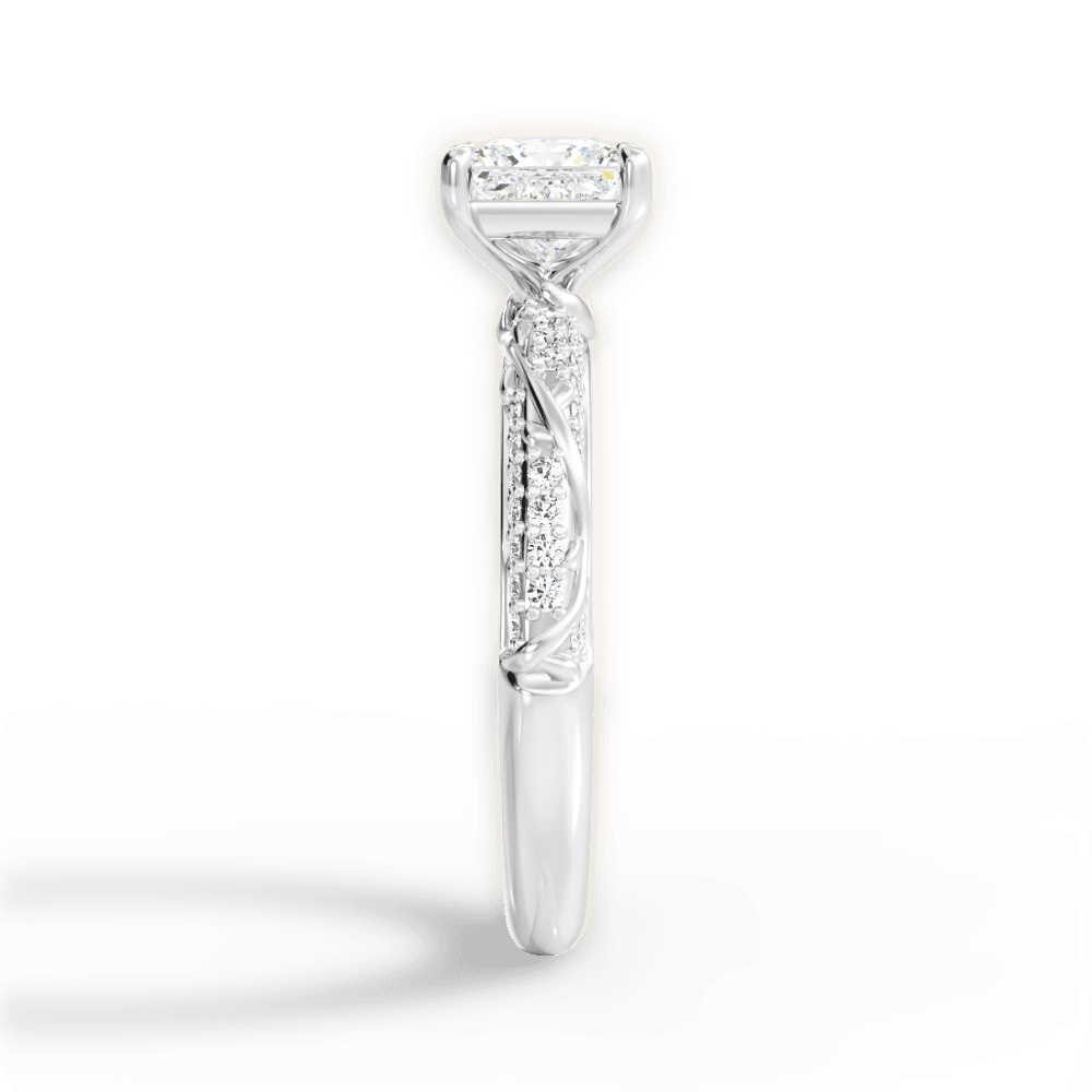 14kt White Gold/18kt White Gold/Platinum/princess/perspective