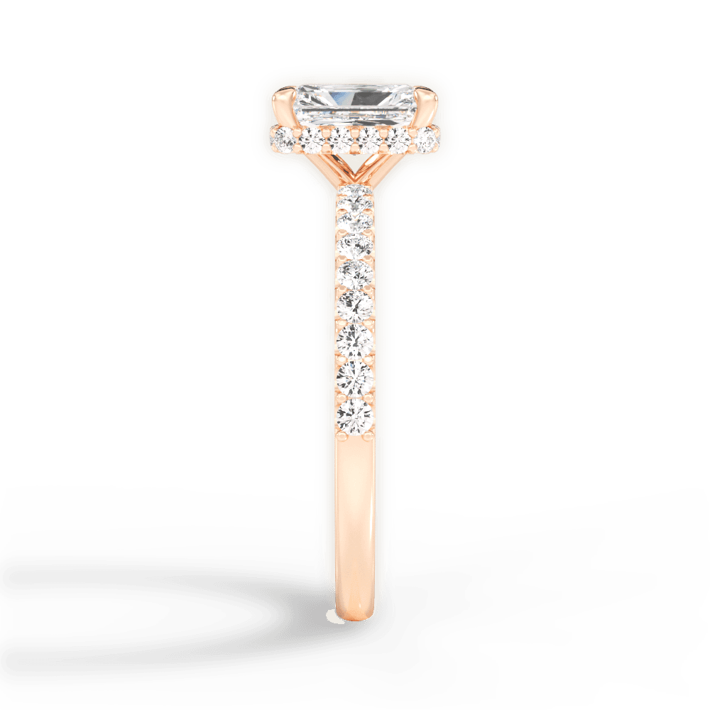 14kt Rose Gold/18kt Rose Gold/radiant/perspective