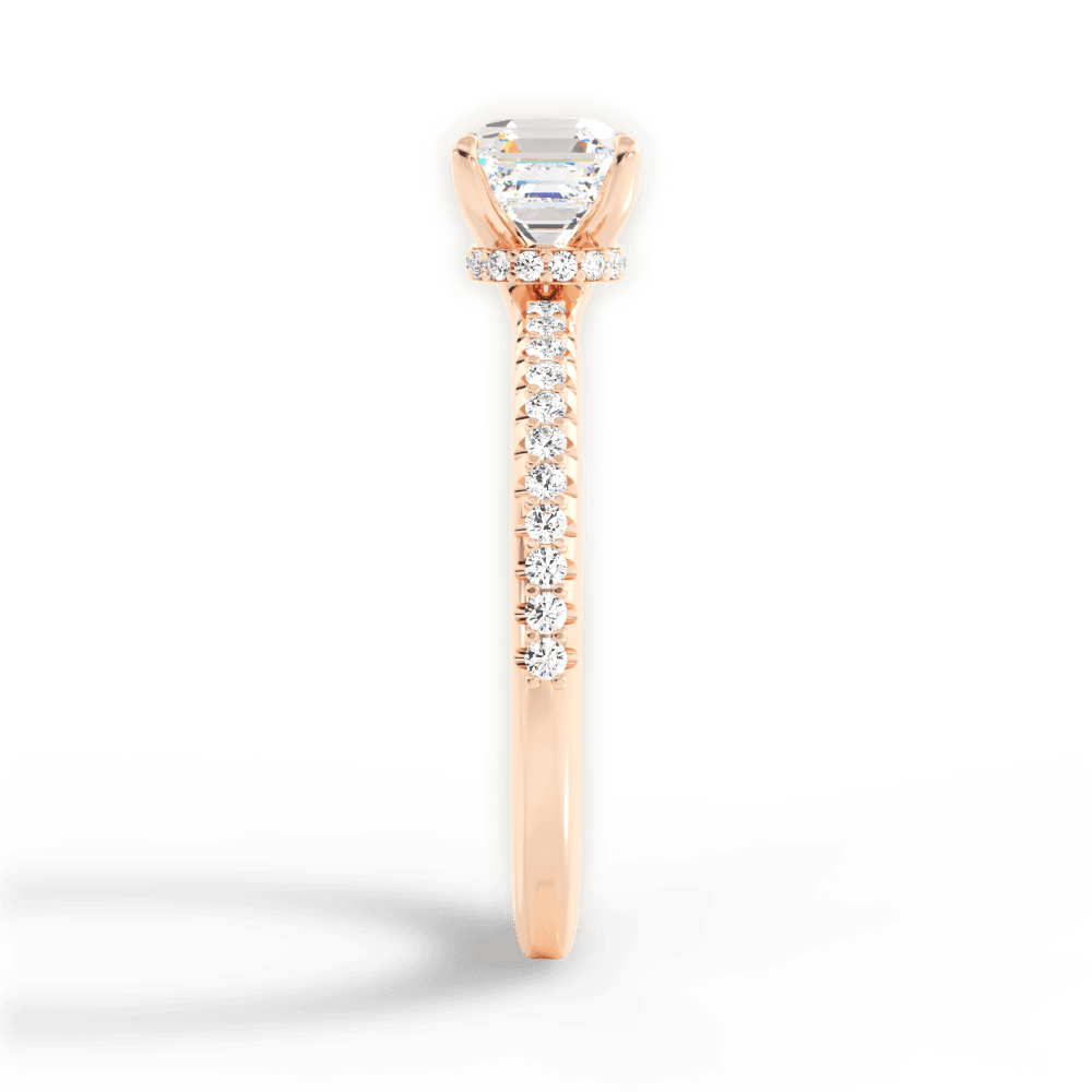 14kt Rose Gold/18kt Rose Gold/asscher/perspective