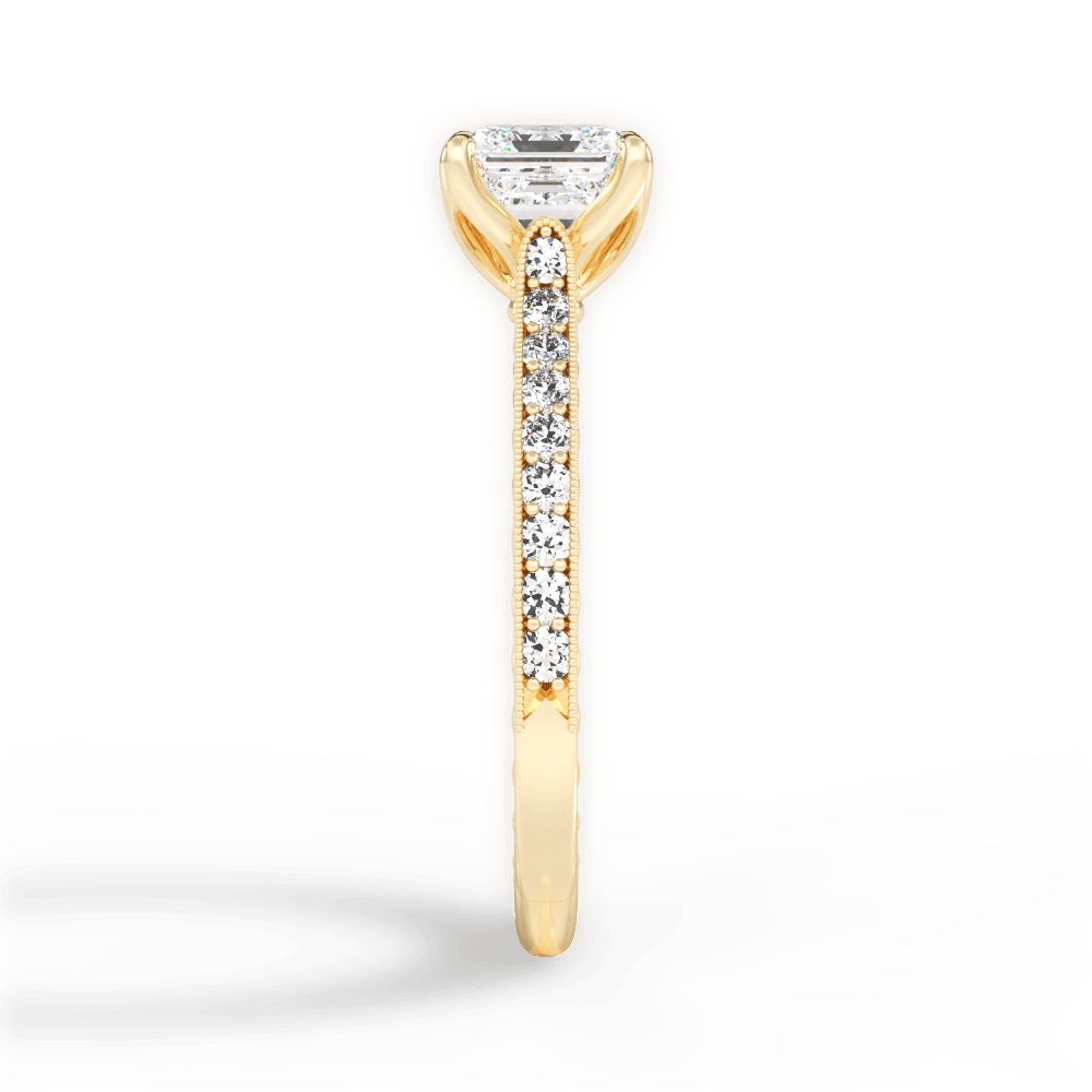 14kt Yellow Gold/18kt Yellow Gold/asscher/perspective