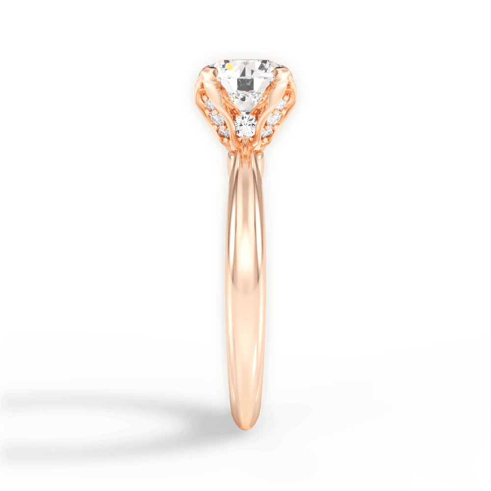 14kt Rose Gold/18kt Rose Gold/round/perspective