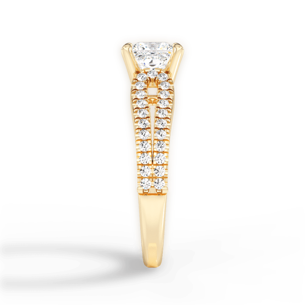 14kt Yellow Gold/18kt Yellow Gold/princess/perspective