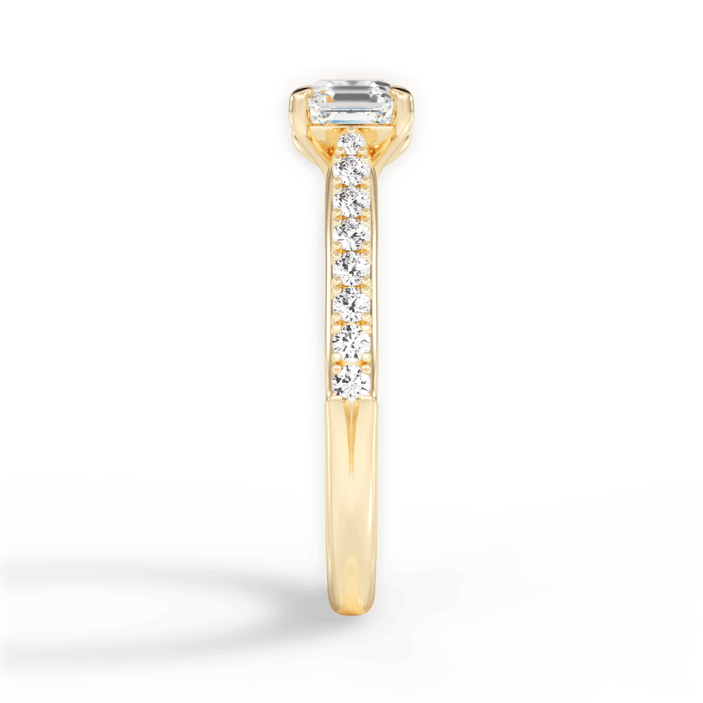 14kt Yellow Gold/18kt Yellow Gold/asscher/perspective