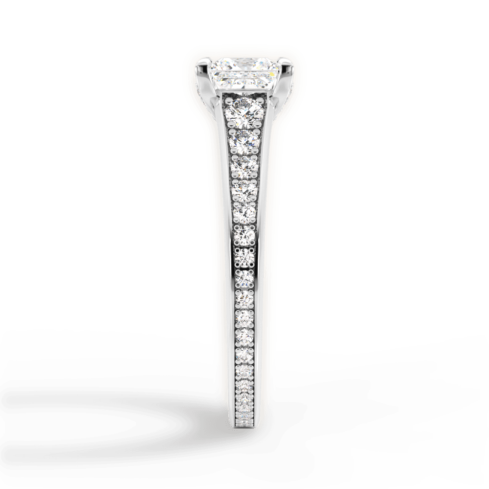 14kt White Gold/18kt White Gold/Platinum/princess/perspective