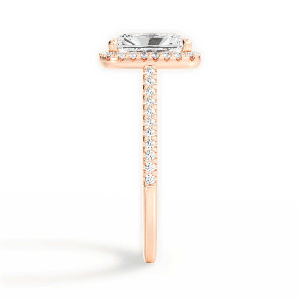 14kt Rose Gold/18kt Rose Gold/radiant/perspective