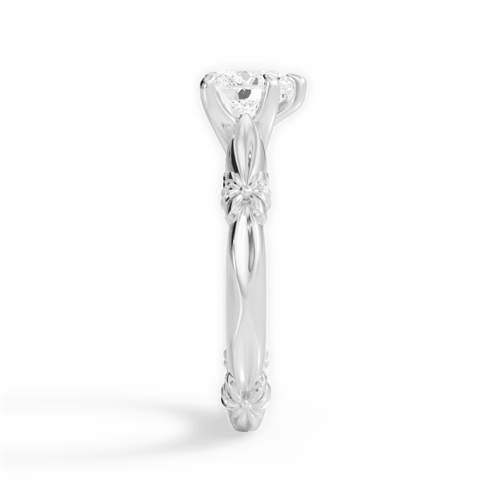 14kt White Gold/18kt White Gold/Platinum/heart/perspective