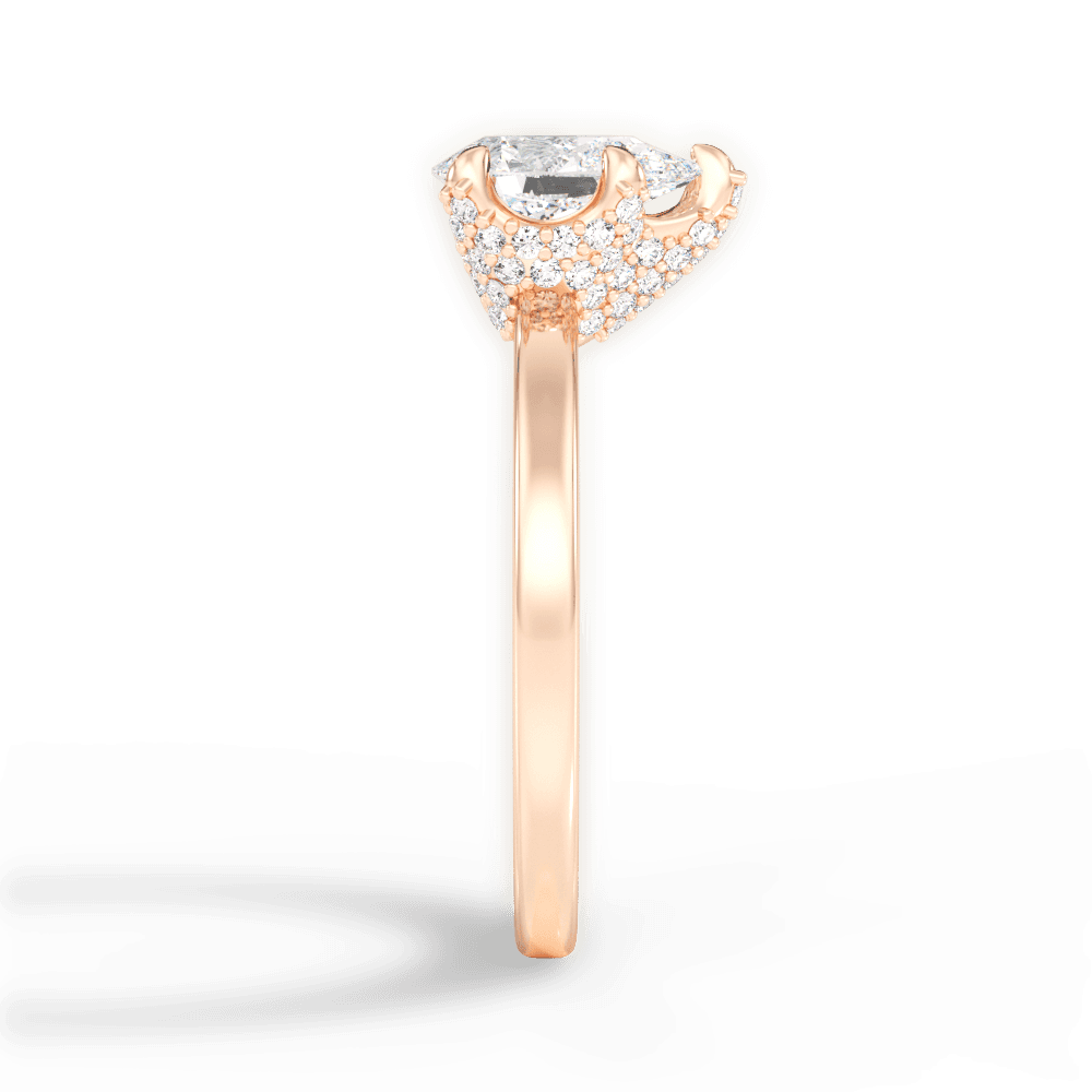 14kt Rose Gold/18kt Rose Gold/pear/perspective