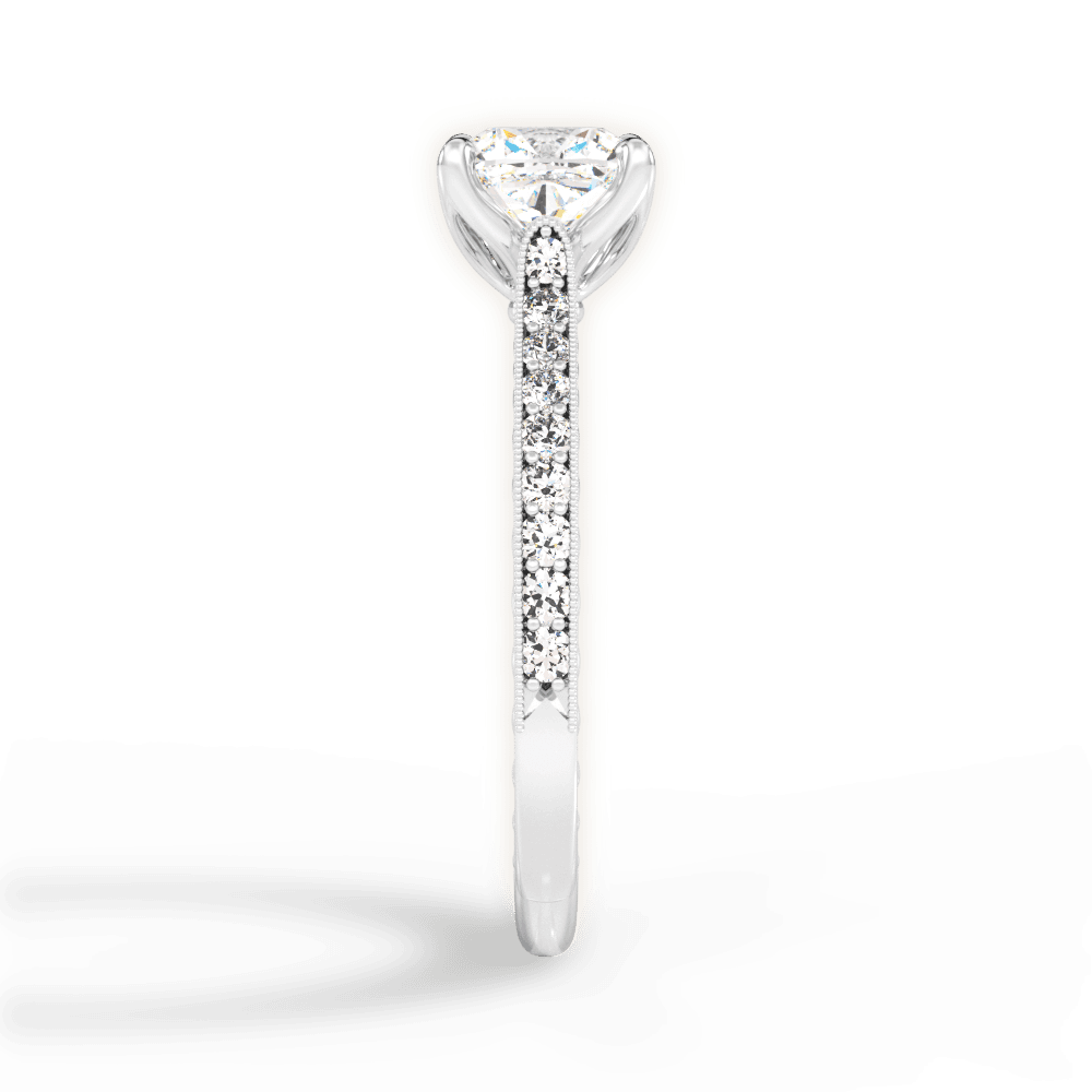 14kt White Gold/18kt White Gold/Platinum/cushion/perspective