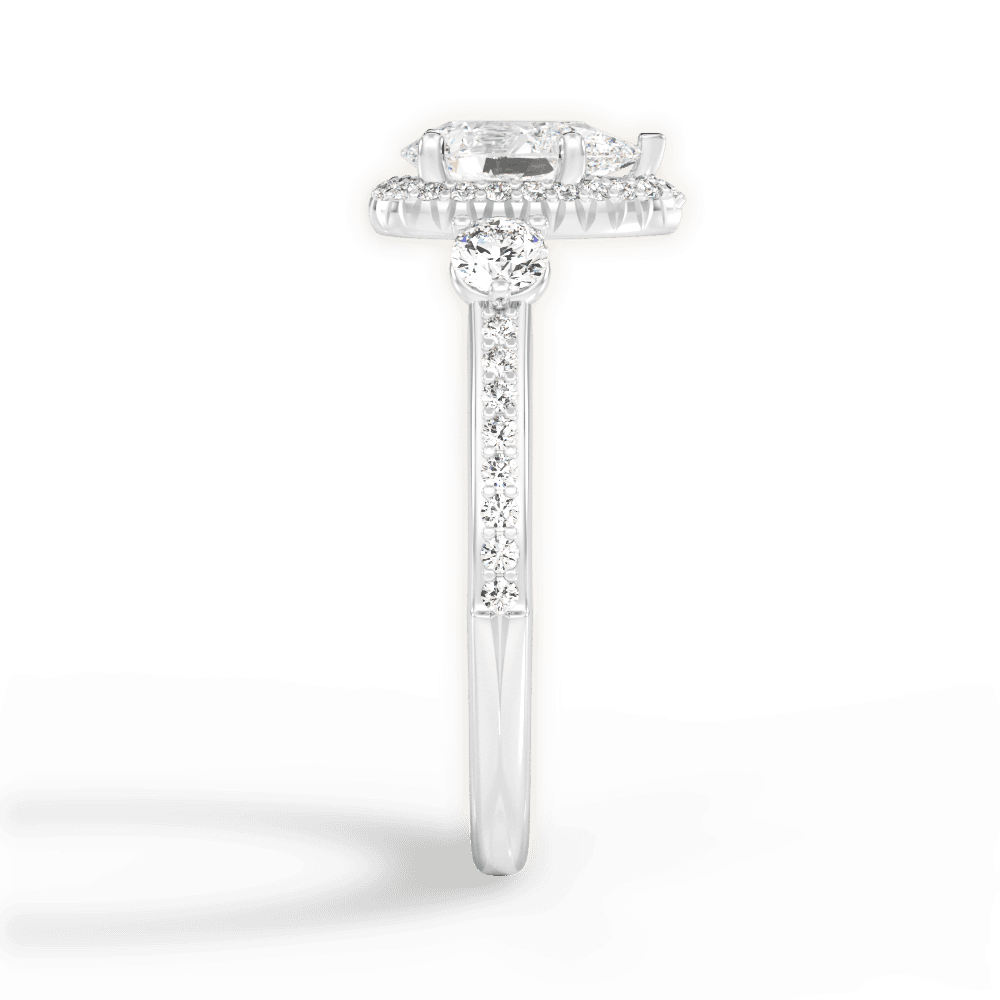 14kt White Gold/18kt White Gold/Platinum/pear/perspective