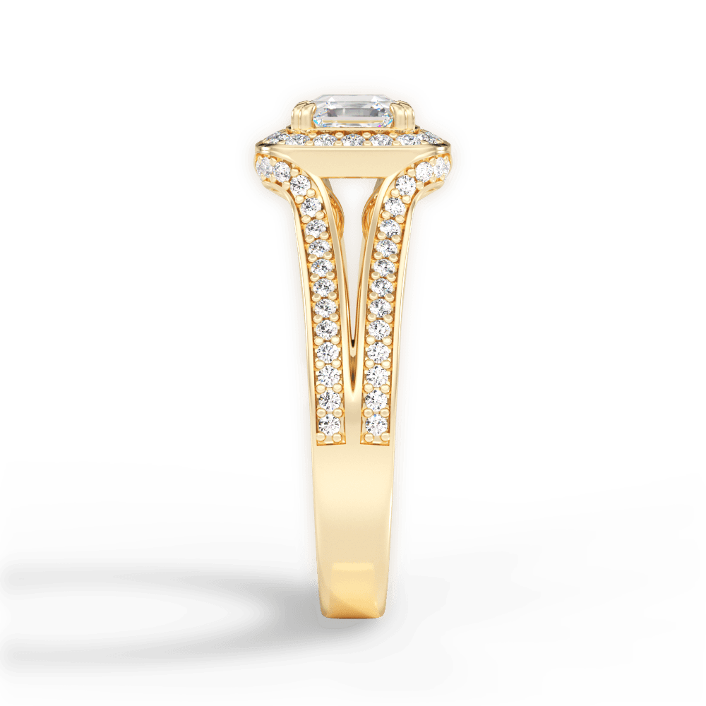 14kt Yellow Gold/18kt Yellow Gold/asscher/perspective