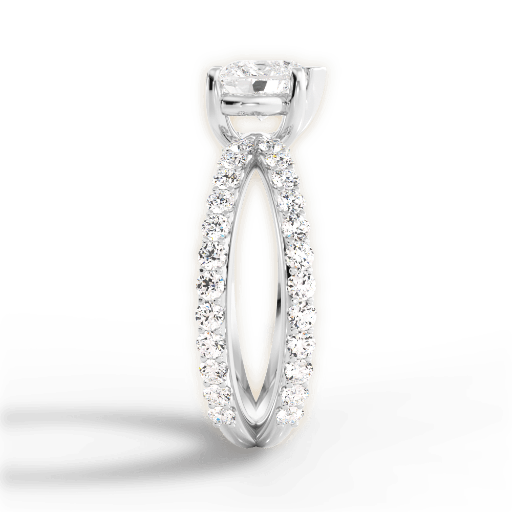 14kt White Gold/18kt White Gold/Platinum/heart/perspective