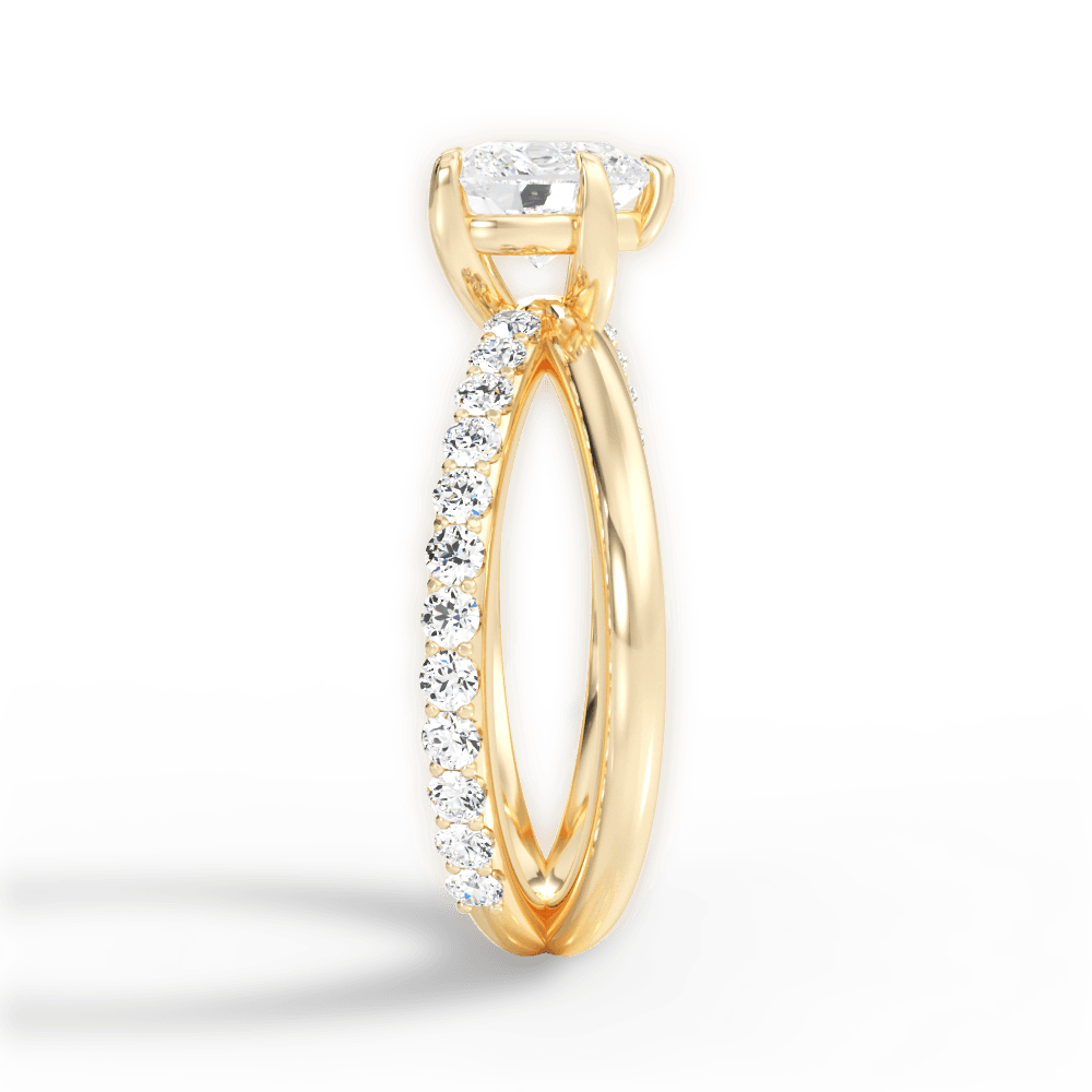 14kt Yellow Gold/18kt Yellow Gold/heart/perspective