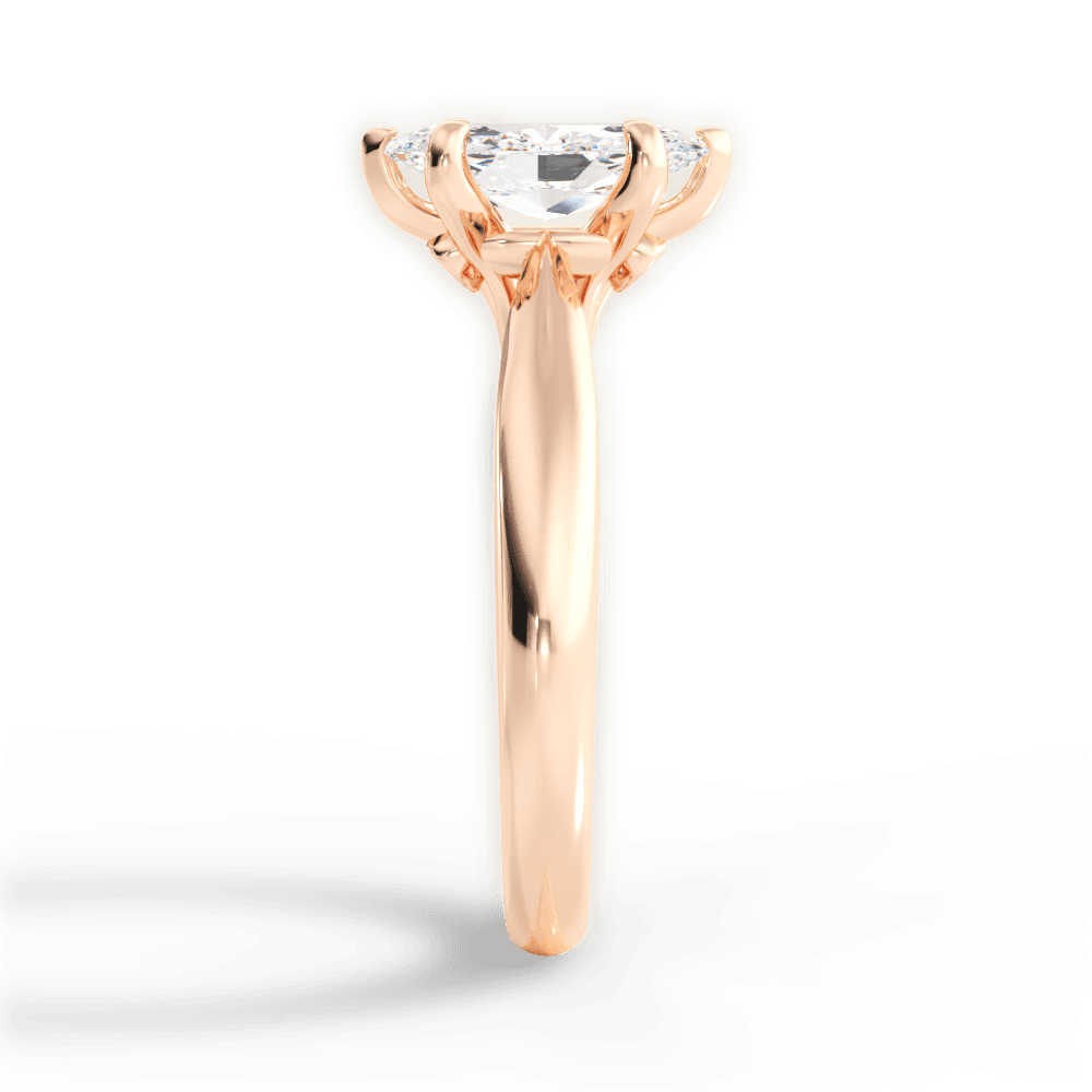 14kt Rose Gold/18kt Rose Gold/marquise/perspective