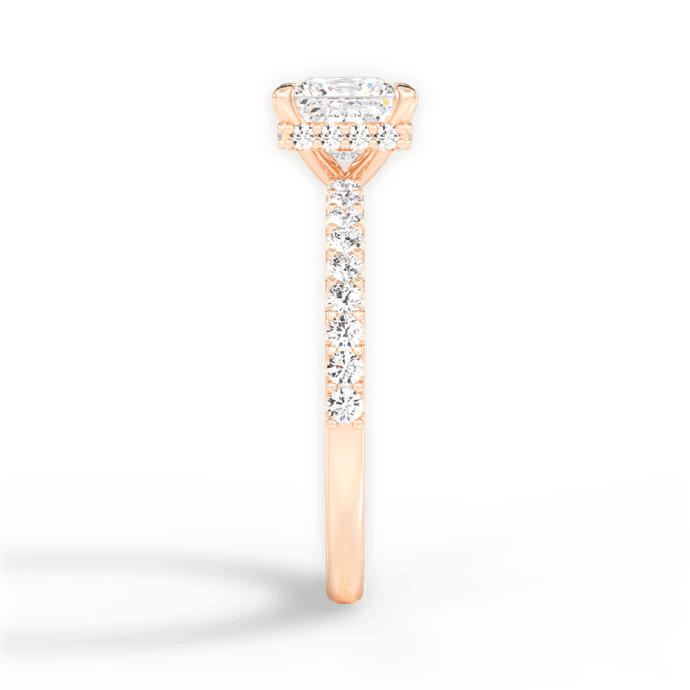 14kt Rose Gold/18kt Rose Gold/princess/perspective