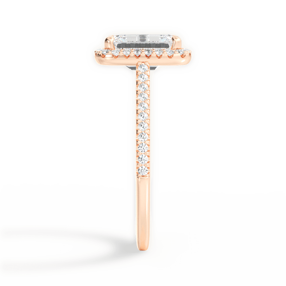 14kt Rose Gold/18kt Rose Gold/emerald/perspective