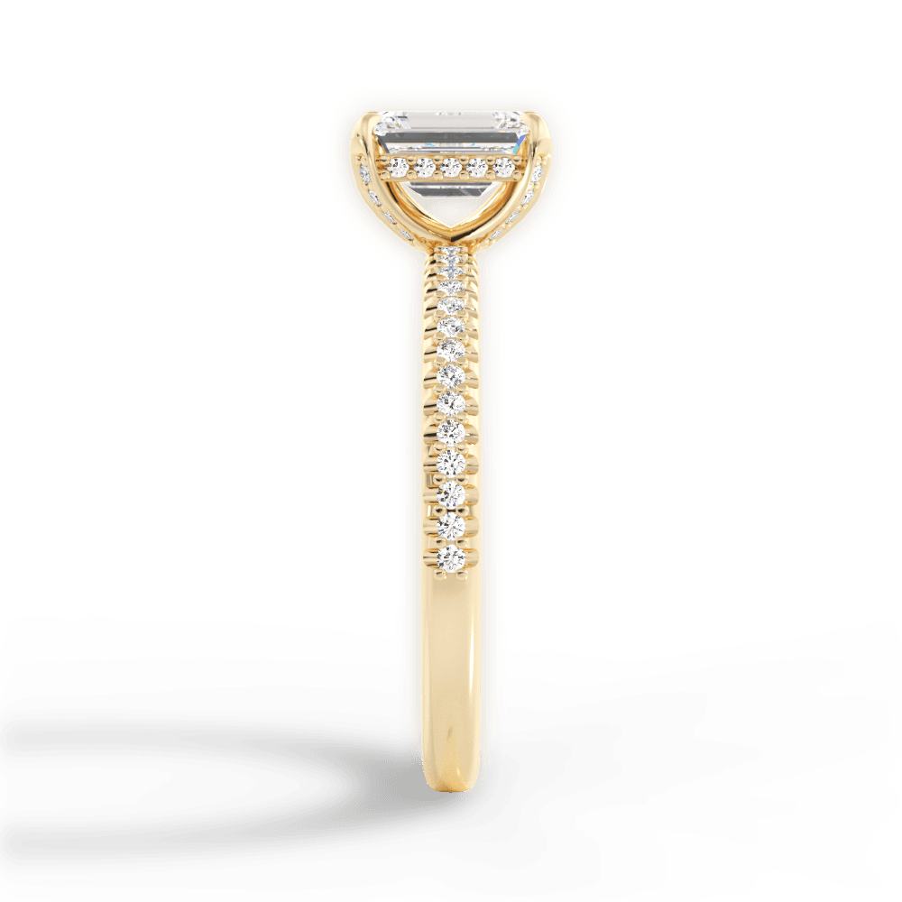14kt Yellow Gold/18kt Yellow Gold/emerald/perspective