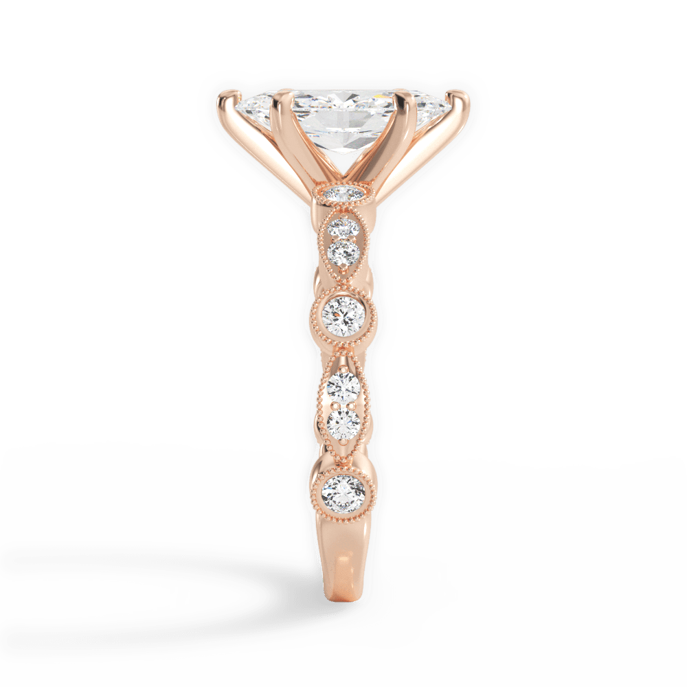 14kt Rose Gold/18kt Rose Gold/marquise/perspective