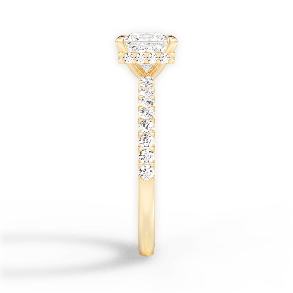 14kt Yellow Gold/18kt Yellow Gold/princess/perspective
