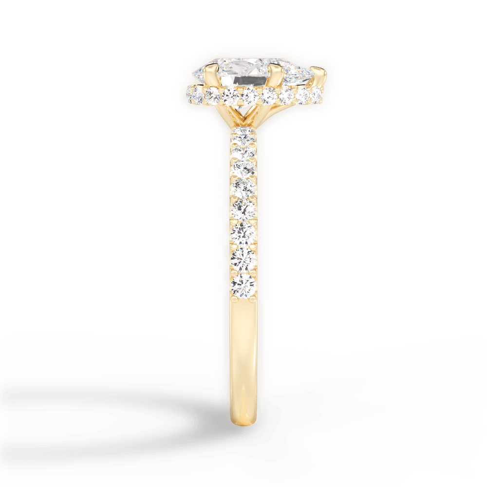14kt Yellow Gold/18kt Yellow Gold/pear/perspective