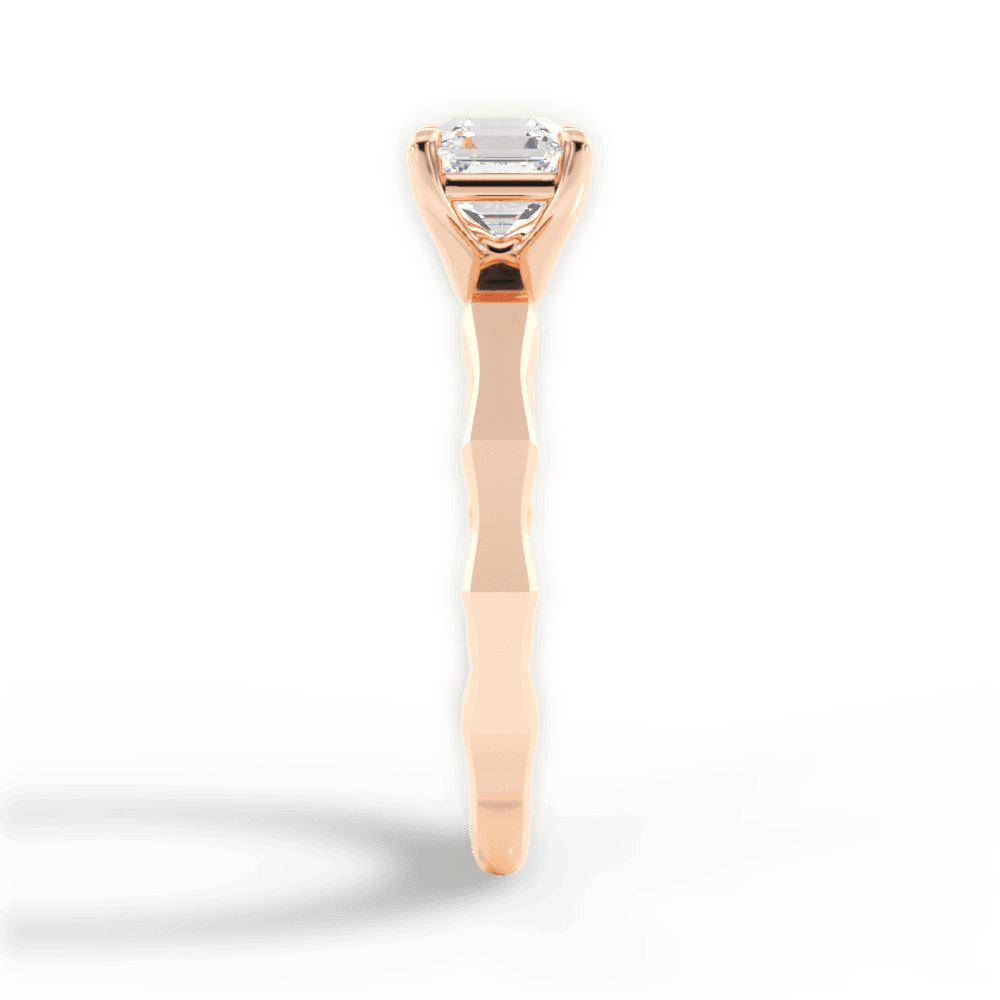 14kt Rose Gold/18kt Rose Gold/asscher/perspective