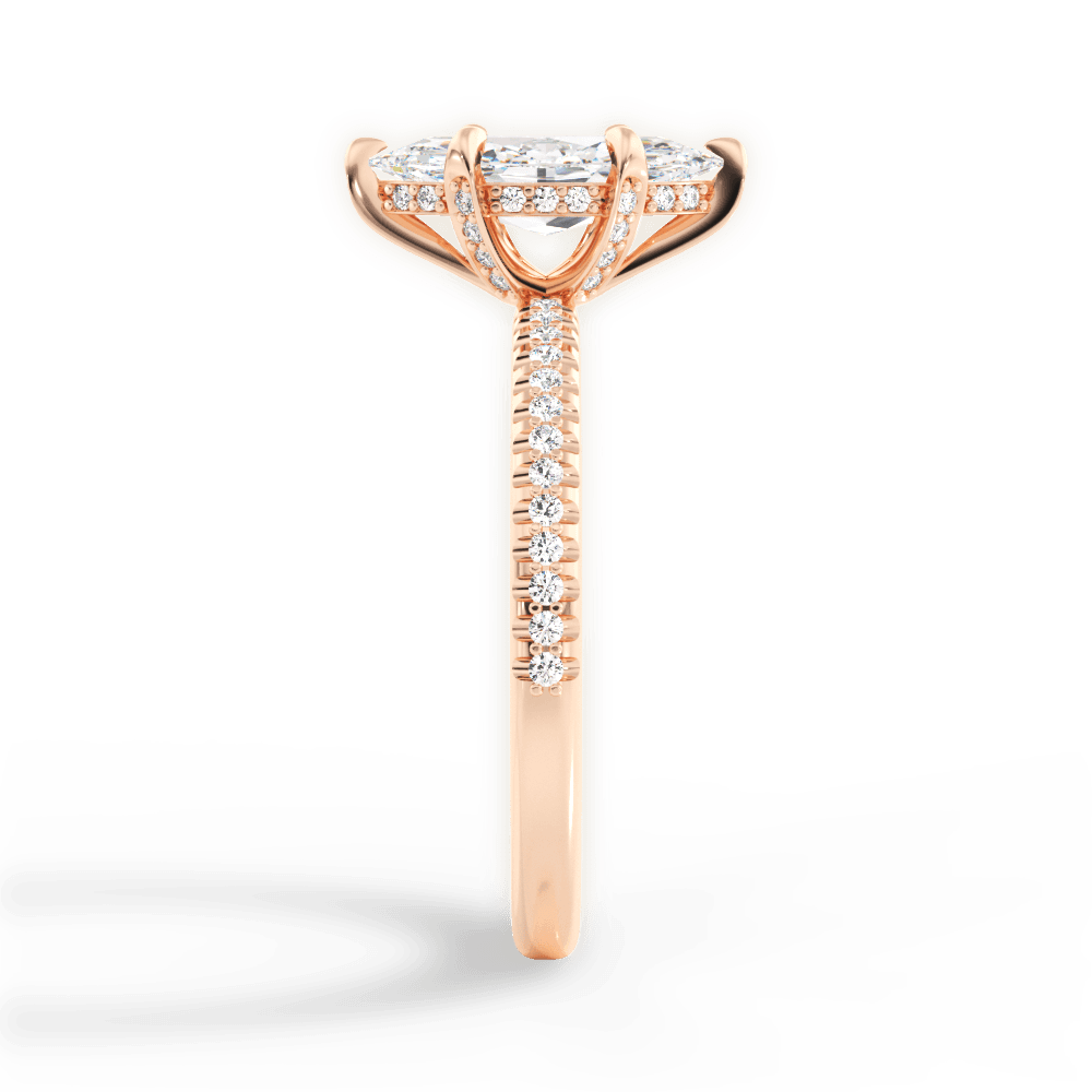 14kt Rose Gold/18kt Rose Gold/marquise/perspective