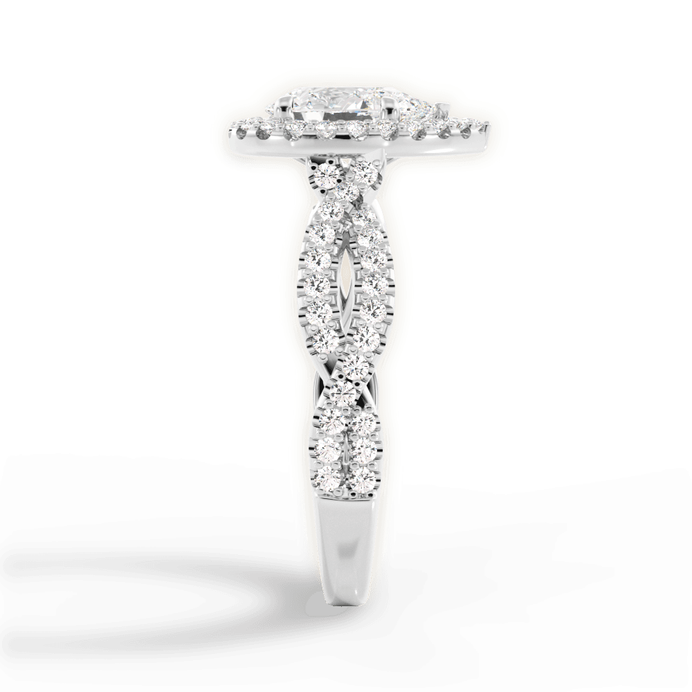 14kt White Gold/18kt White Gold/Platinum/pear/perspective