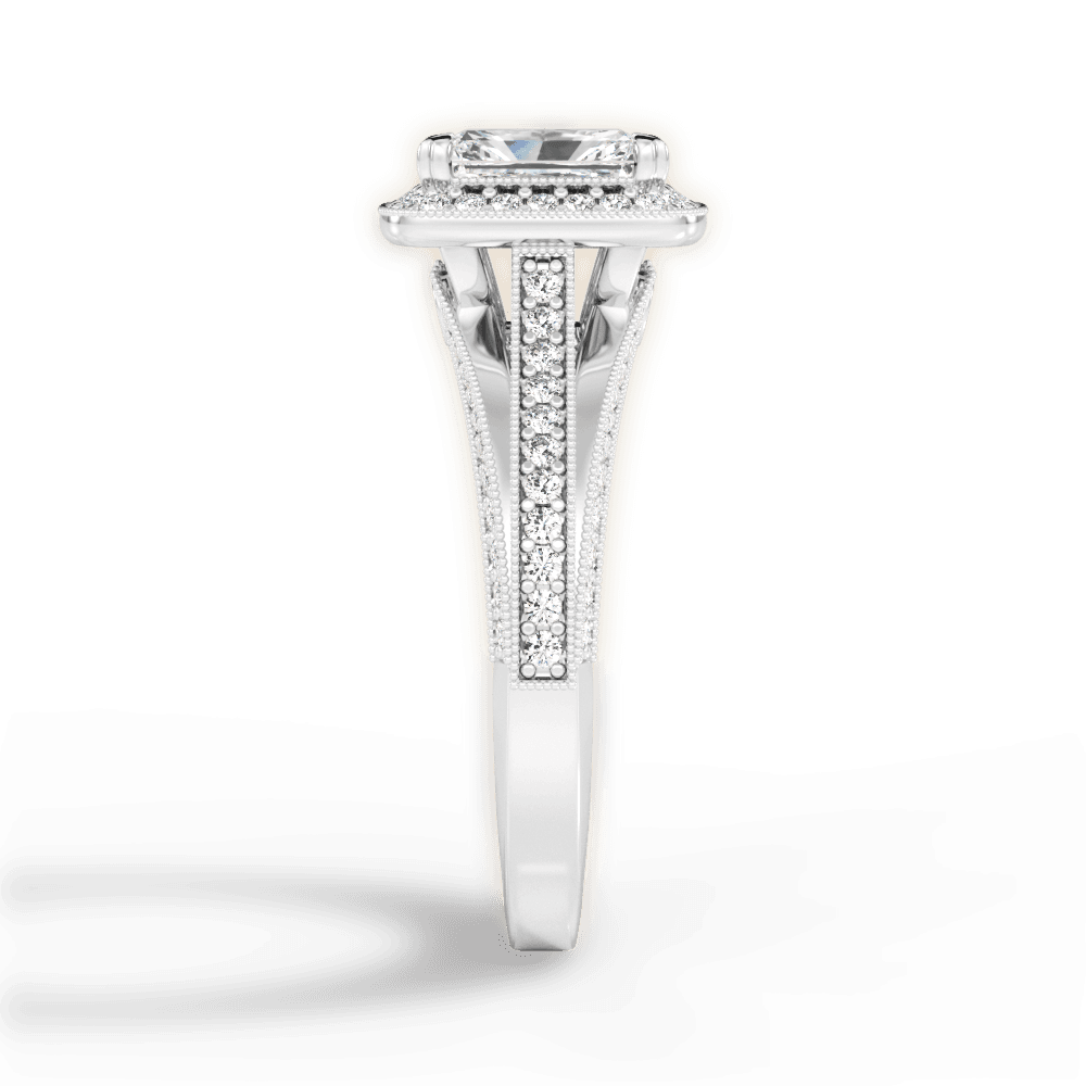 14kt White Gold/18kt White Gold/Platinum/radiant/perspective