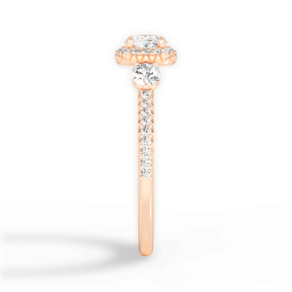 14kt Rose Gold/18kt Rose Gold/cushion/perspective