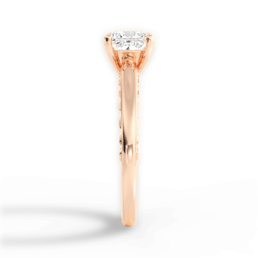 14kt Rose Gold/18kt Rose Gold/princess/perspective