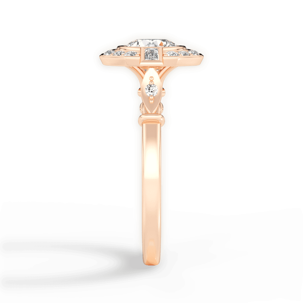 14kt Rose Gold/18kt Rose Gold/round/perspective