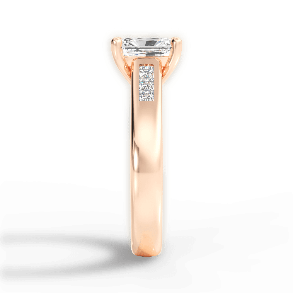 14kt Rose Gold/18kt Rose Gold/radiant/perspective