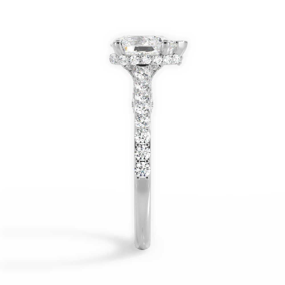 14kt White Gold/18kt White Gold/Platinum/pear/perspective