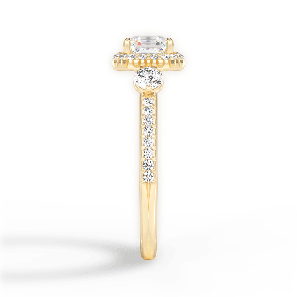 14kt Yellow Gold/18kt Yellow Gold/asscher/perspective