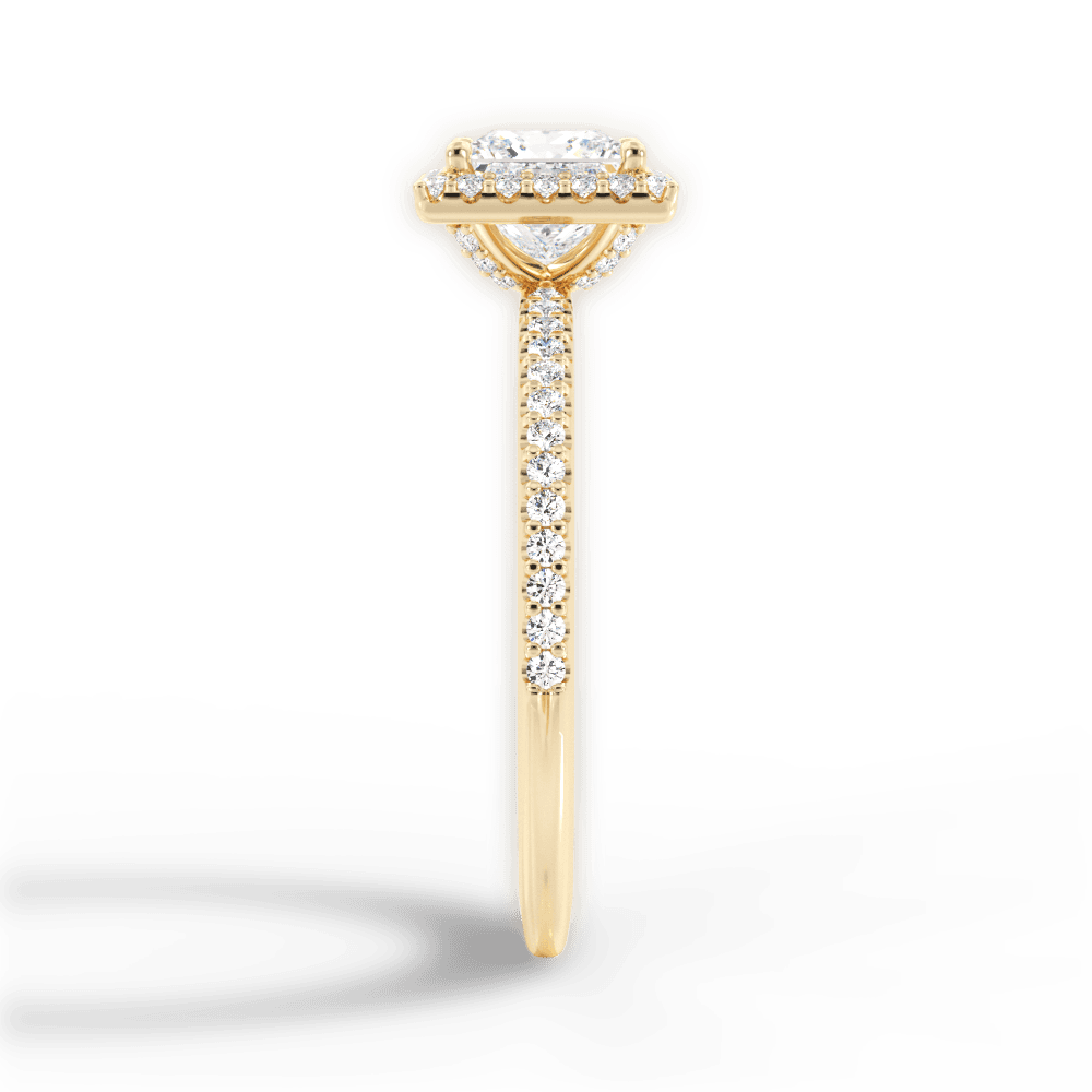 14kt Yellow Gold/18kt Yellow Gold/princess/perspective