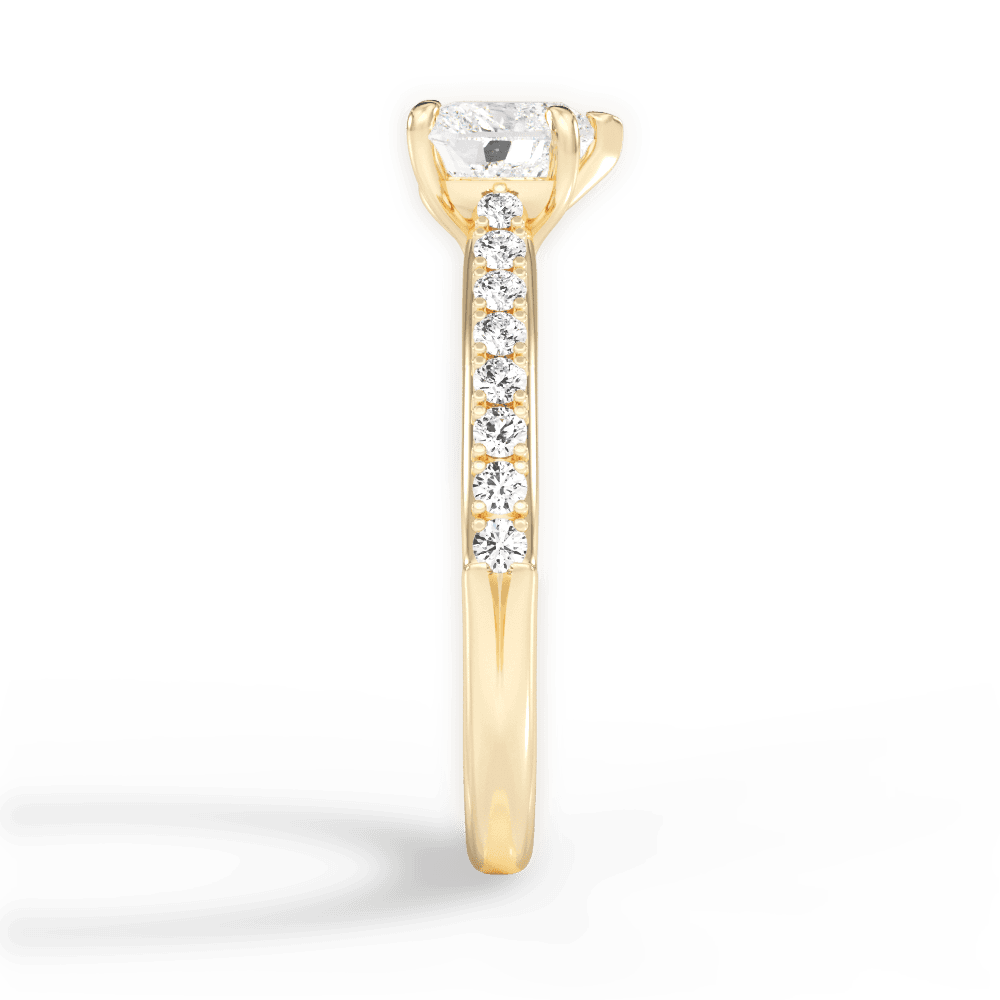 14kt Yellow Gold/18kt Yellow Gold/heart/perspective