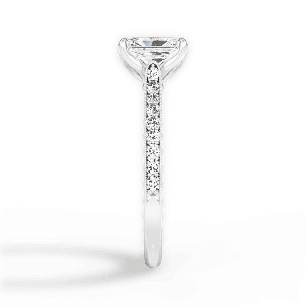 14kt White Gold/18kt White Gold/Platinum/radiant/perspective