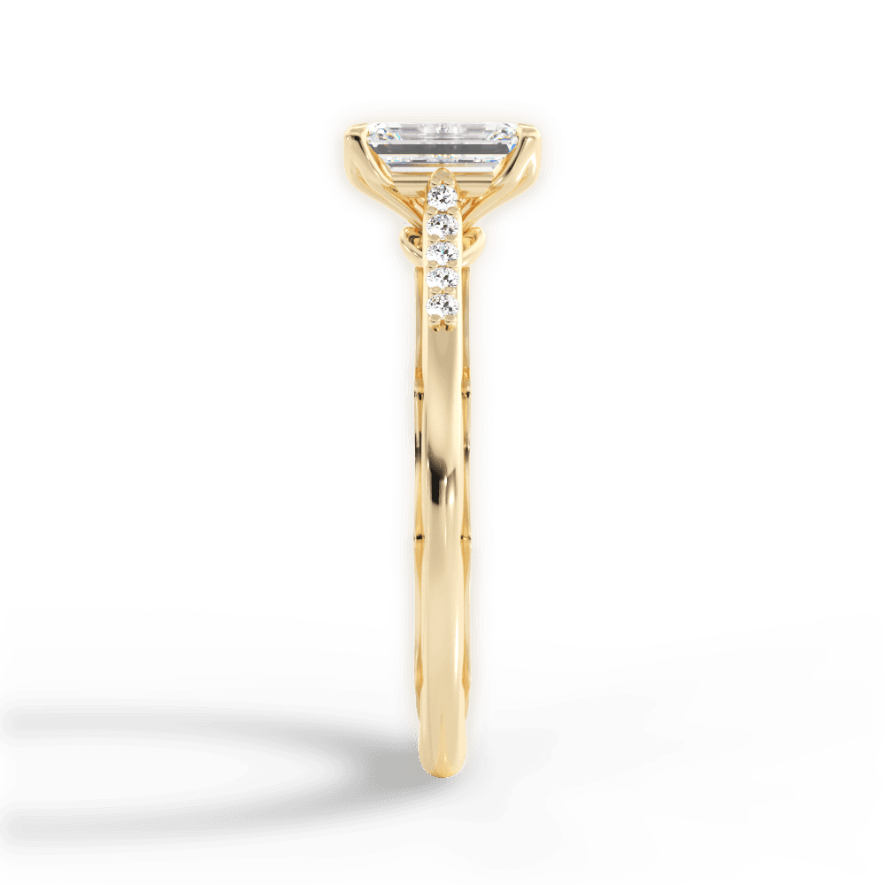 14kt Yellow Gold/18kt Yellow Gold/emerald/perspective