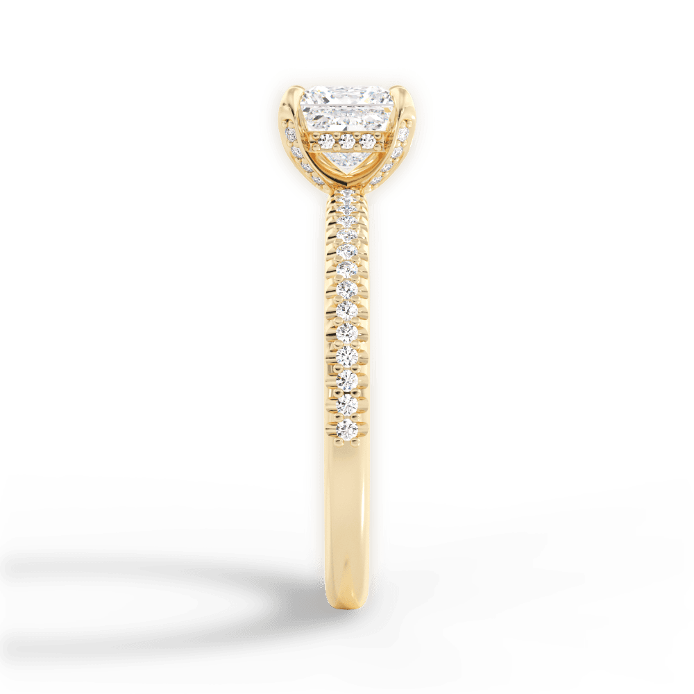 14kt Yellow Gold/18kt Yellow Gold/princess/perspective