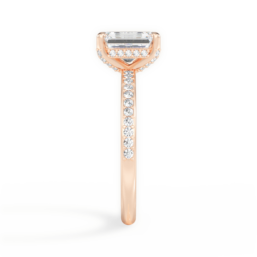 14kt Rose Gold/18kt Rose Gold/emerald/perspective