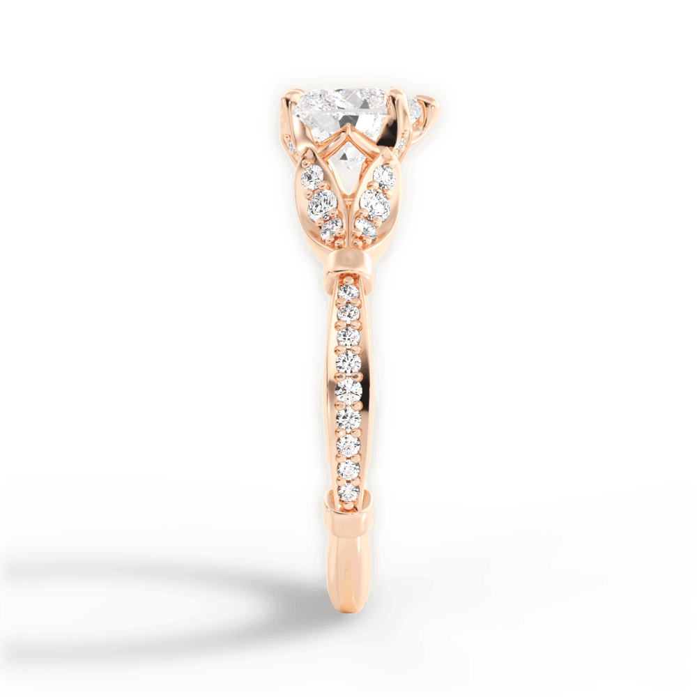 14kt Rose Gold/18kt Rose Gold/heart/perspective